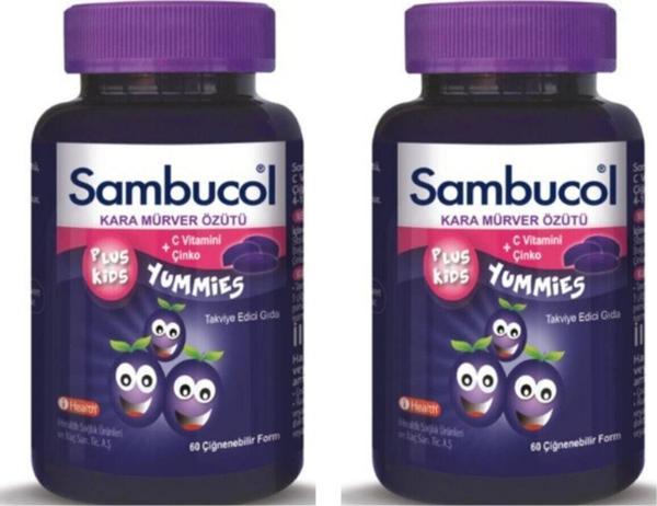 Sambucol Plus Kids Yummies 60 Çiğneme Tableti 2 Adet - Image 1
