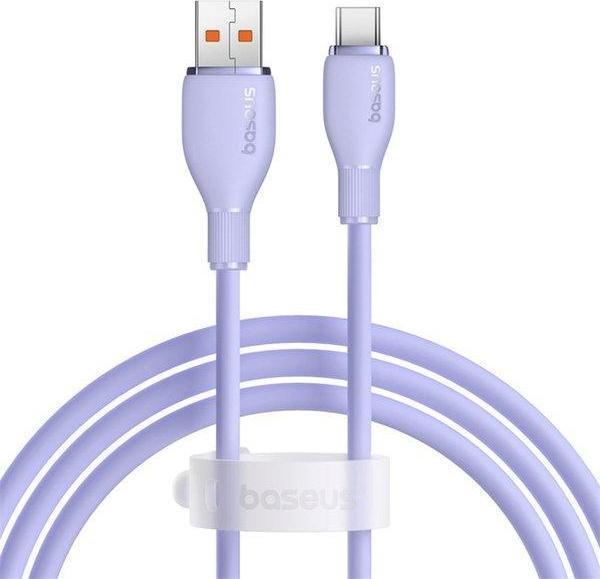Baseus Pudding Hızlı Şarj Özellikli USB Type-C 100W Kablo 1.2m. Mor - Image 1