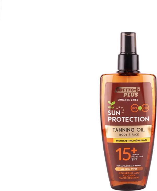 15 Spf Bronzlaştırıcı Güneş Yağı Yüz ve Vücut 200ml - Image 1
