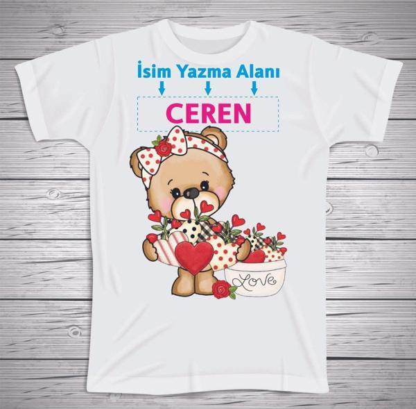yüksel34 Çocuklara Özel Isim Baskılı Tshirt , Micro Polyester Terletmez Kumaş - Image 1