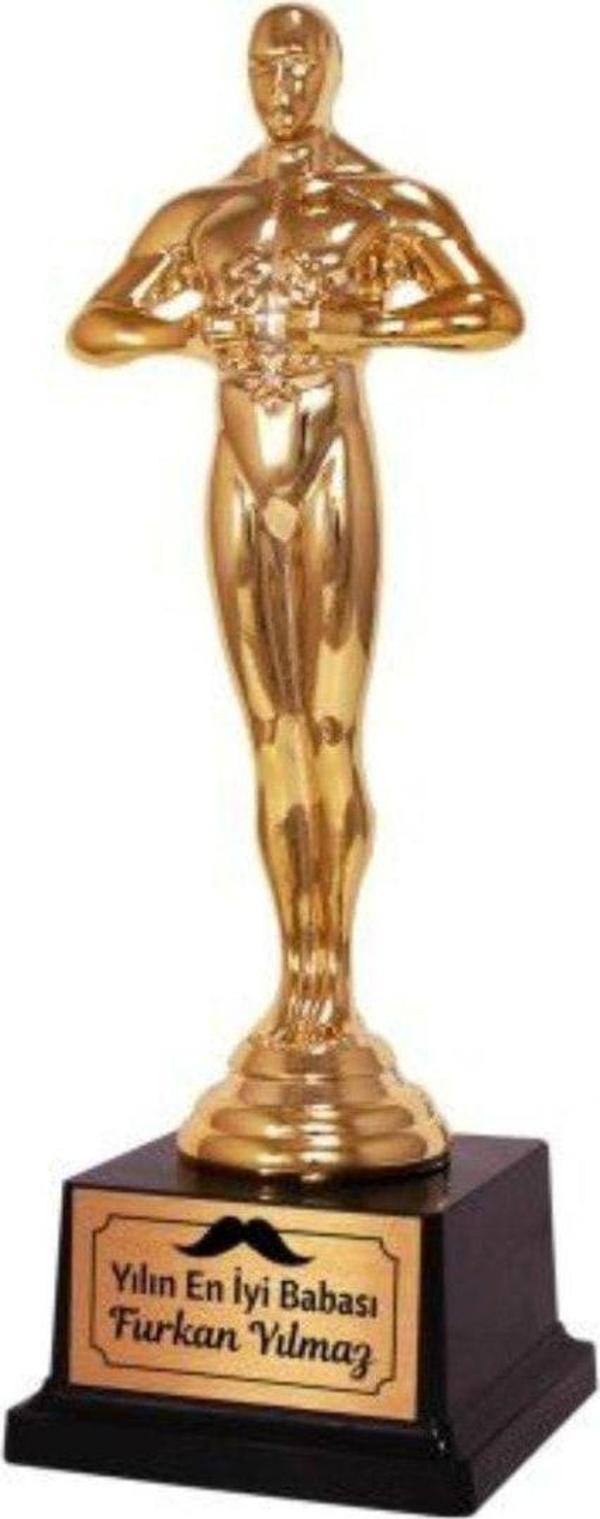 Yüksel Kişiye Özel Yılın En Iyi Babası Oscar Ödülü ,Metal Levhaya Isim Basılabilir Ürün - Image 1