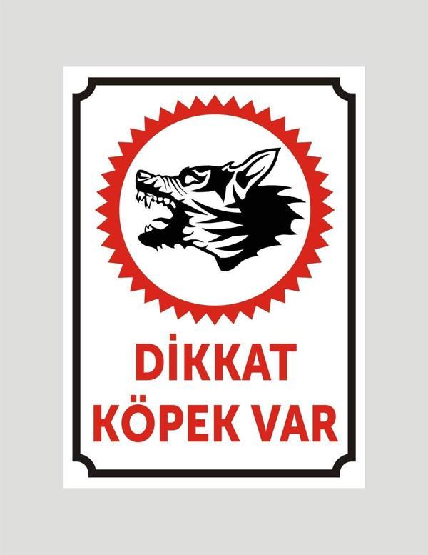 yüksel34 Dikkat Köpek Var Uyarı Ikaz Levhası Aliminyum Levha - Image 1