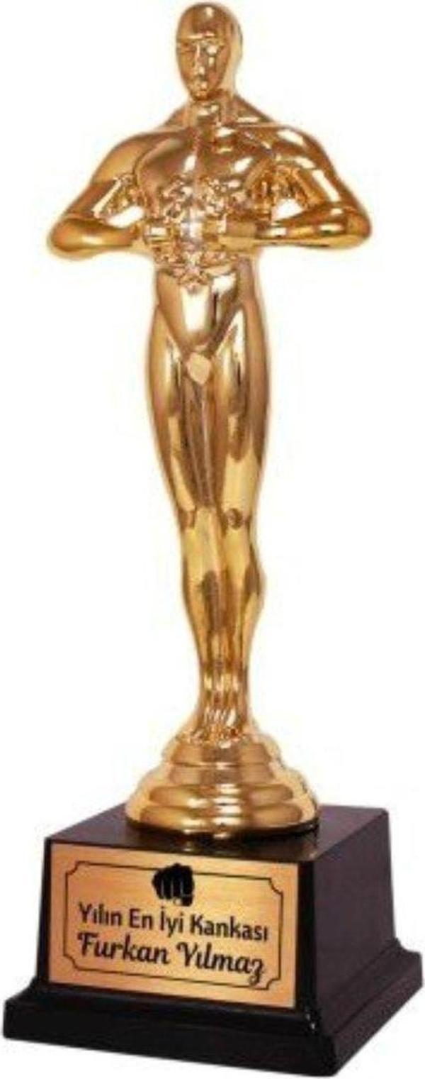 Yüksel Kişiye Özel Yılın En Iyi Kankası Oscar Ödülü ,Metal Levhaya Isim Basılabilir Ürün - Image 1