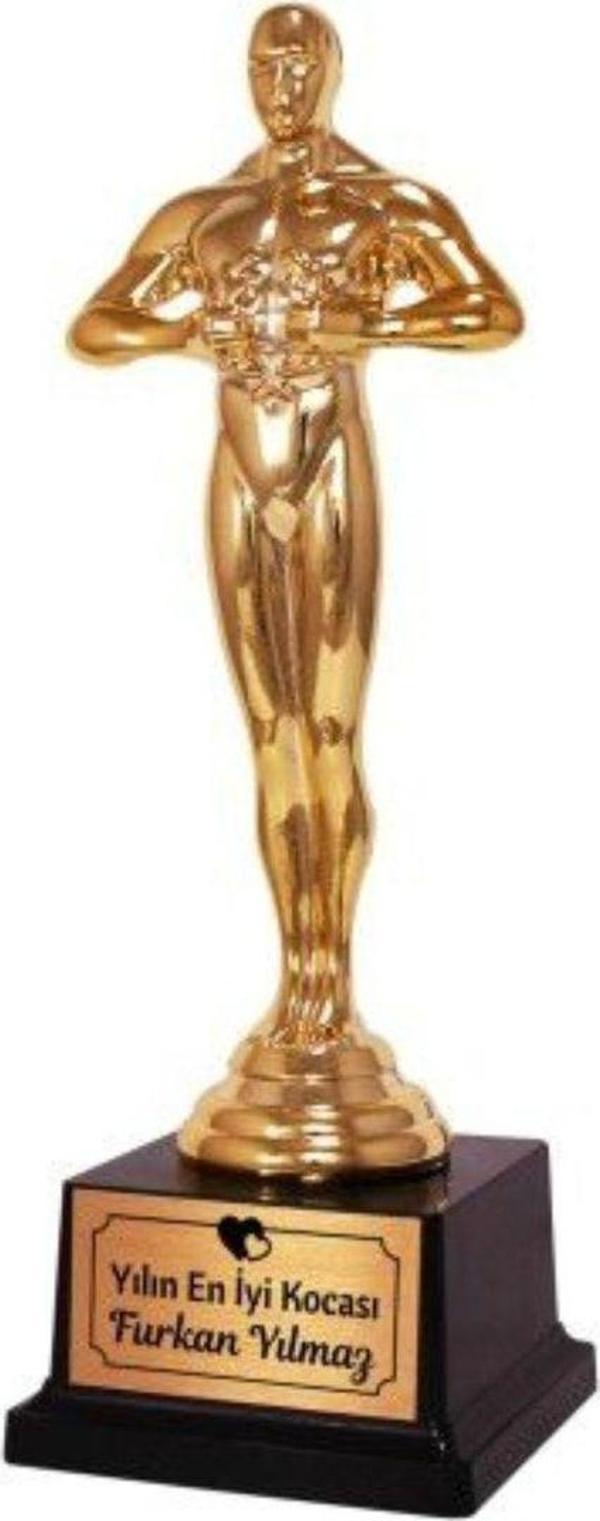 Yüksel Kişiye Özel Yılın En İyi Kocası Oscar Ödülü Metal Levhaya İsim Basılabilir Ürün - Image 1