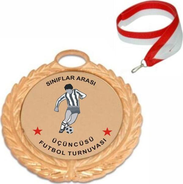 yüksel34 Kişiye Özel Isim Baskılı Futbol Turnuvası Altın Renkli Madalya - Image 1