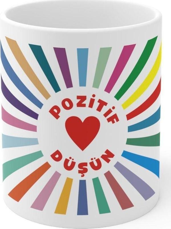yüksel34 Pozitif Düşün Temalı Hediyelik Kupa Bardak - Image 1