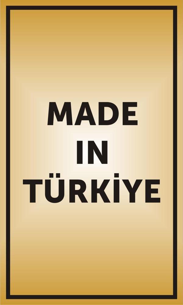 yüksel34 Vitrin Tanıtım Yazısı , Parlak Gold Aliminyum Levhaya Baskıdır , 9Cm*15Cm - Image 1
