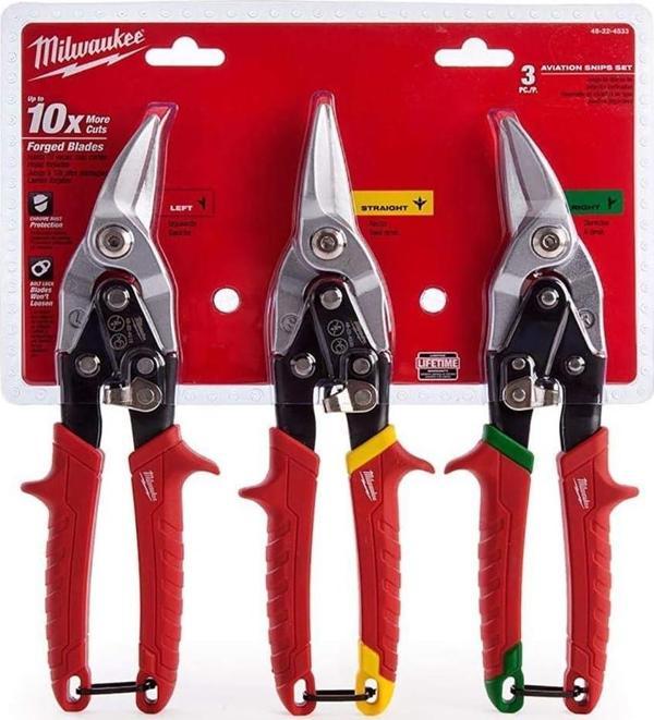 Milwaukee Kaportacı Makası Seti 3 Parça Sağ-Sol-Düz 260 Mm - T48224533 - Image 1