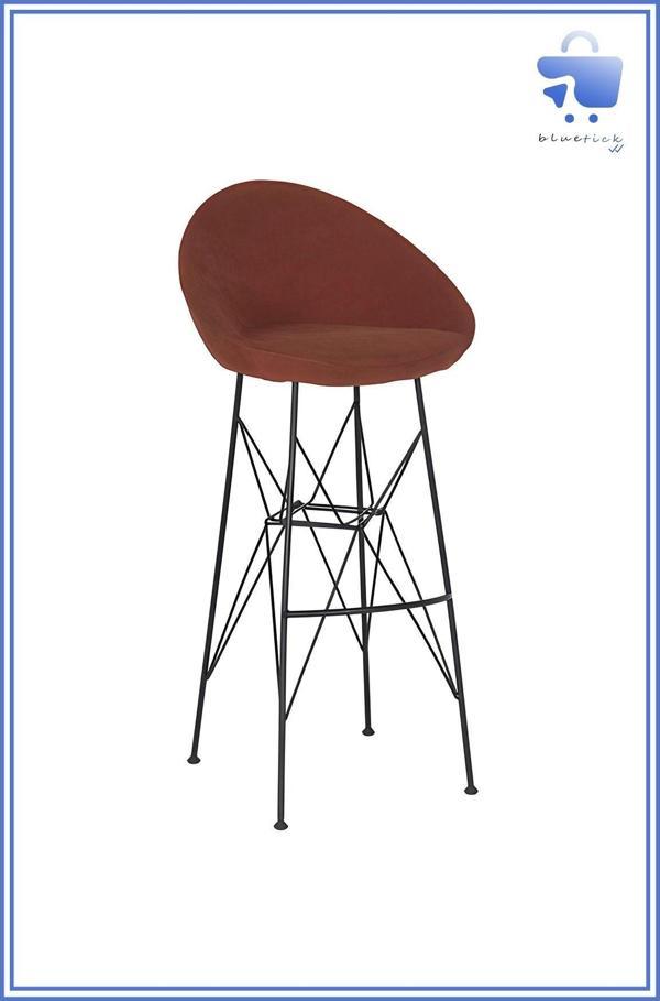 bluetick Sembol Tel Ayak Küçük Bar Sandalyesi 75.Cm - Image 1