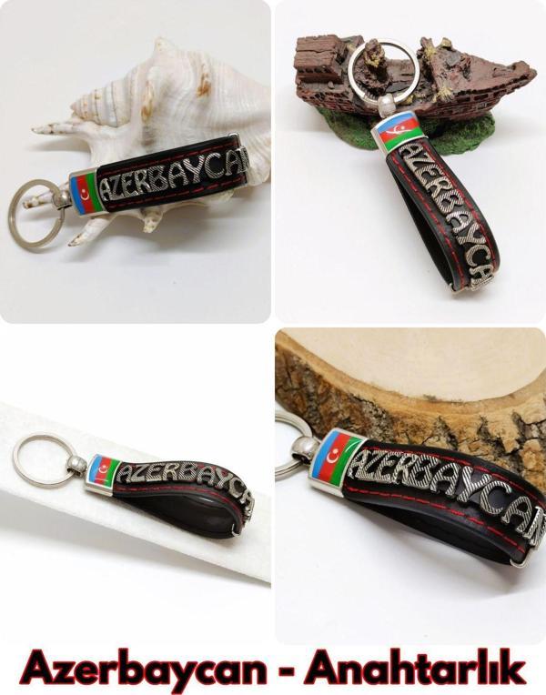 Azerbaycan Bayraklı - Anahtarlık - Image 1