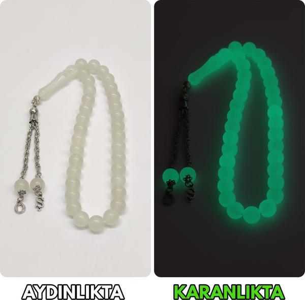 Tesbih Sakarya Fosforlu Kedigözü 10 MM Küre Kesim Tesbih - Image 1