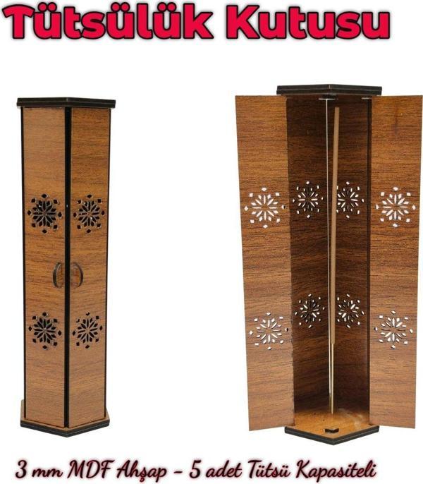 3 mm MDF Ahşap Tütsülük Kutusu - Özel Tasarım - Image 1