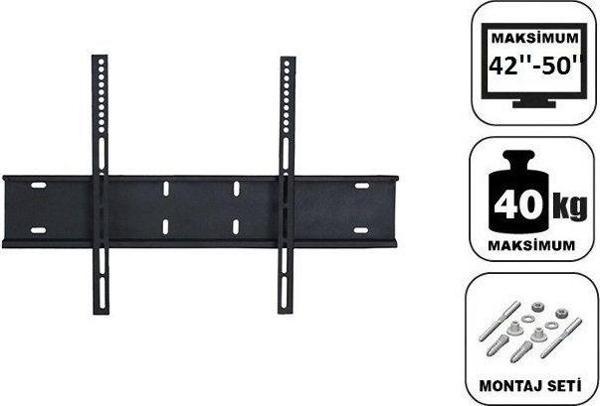 ACHILL 42'' - 50'' 127 Ekran Sabit Tv Askı Aparatı Tüm Tv 'ler İçin - Su Terazili - Image 1