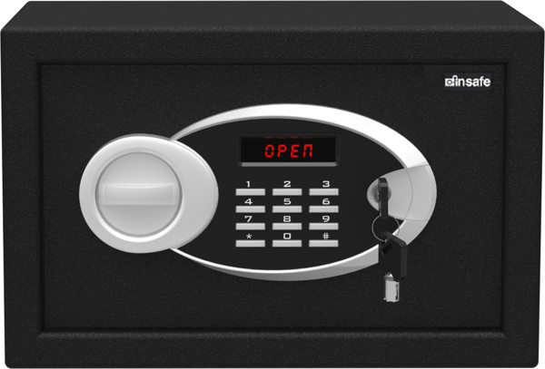 İnsafe ISEUC20 Küçük Boy Lcd Ekranlı Çelik Para Kasası - Değerli Eşya ve Mücevher Kasası - Image 1