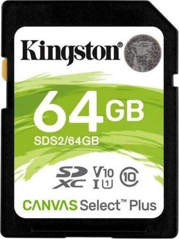 Kingston 64GB SDXC Canvas Select Plus 100R C10 UHS-I U1 V10 SDS2/64GB - Image 1