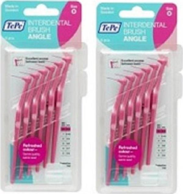 Tepe Angle Saplı Arayüz Fırçası 6 Lı Pembe 0,4 Mm | 2  Adet - Image 1