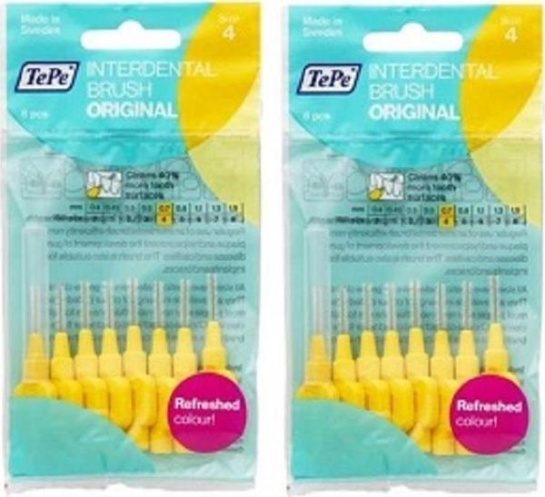 Tepe Arayüz Fırçası 8 Li Sarı 0,7 Mm | 2 Adet - Image 1