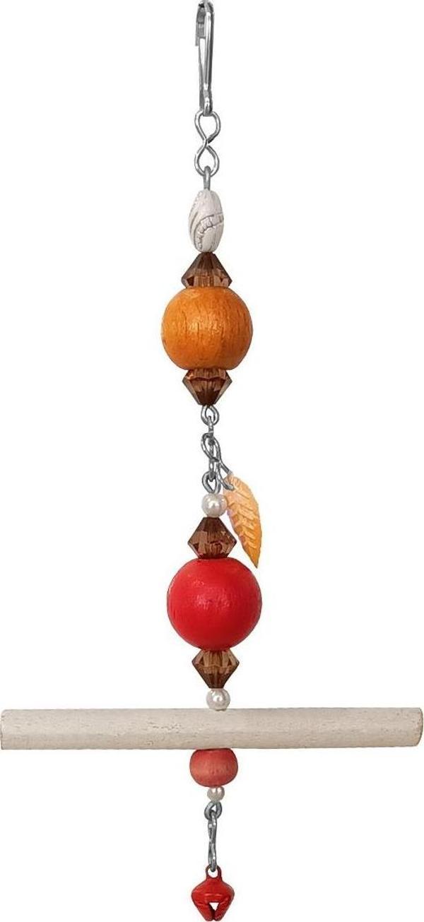 Askılı İri Renkli Boncuklu Ve Tünekli Kuş Oyuncağı 10-20 cm - Image 1