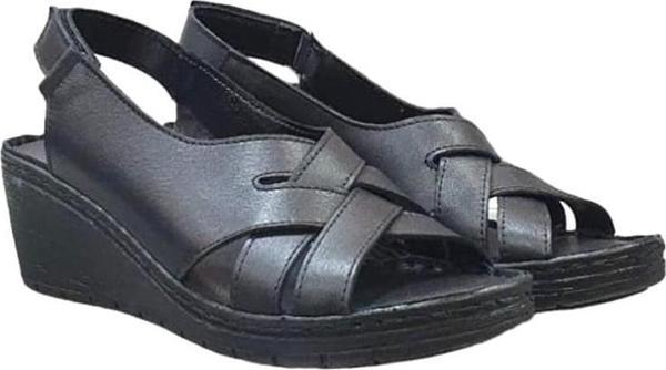 Pierre Cardin Deri Anatomik Bayan Sandalet Ayakkabı - Image 1