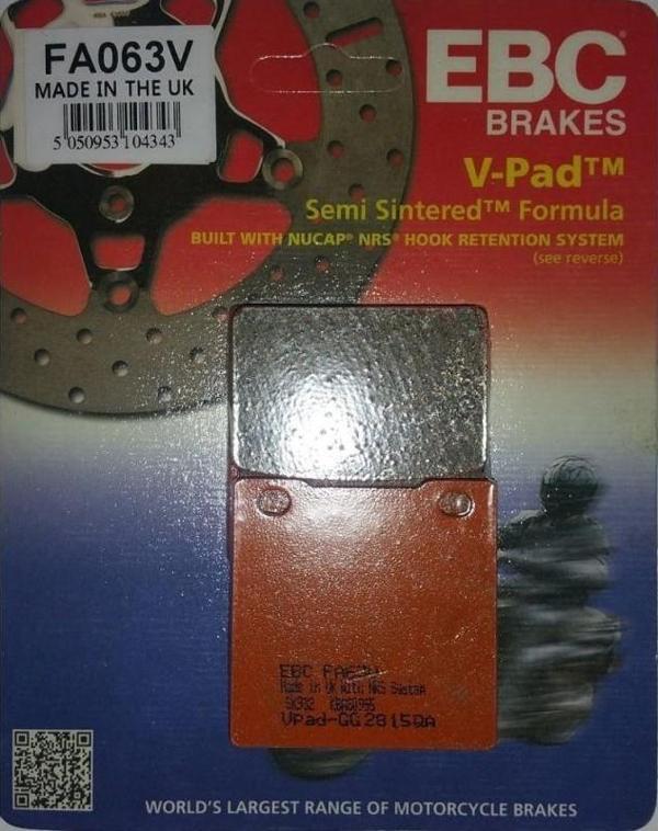 Ebc Fa063V 1995-2004 Suzuki GSF 600 Bandit S Uyumlu Arka Fren Balatası Yarı Sinterli Balata - Image 1
