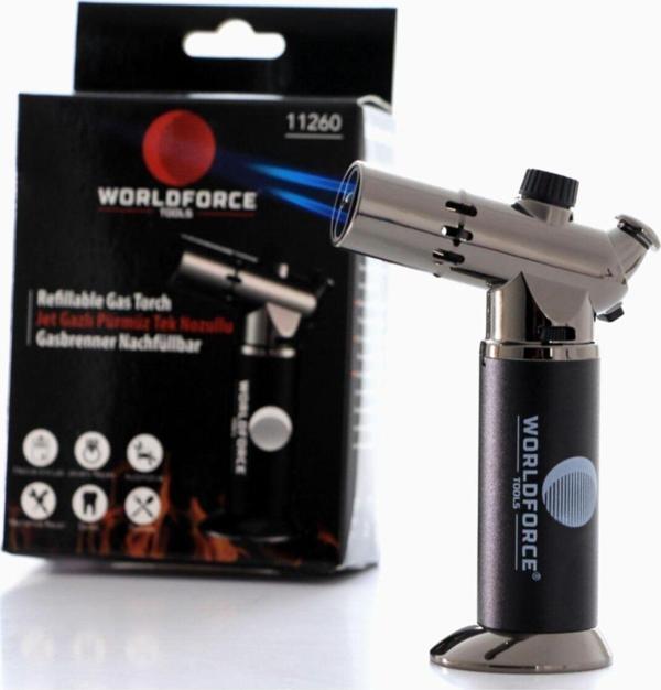 Worldforce 11260 Turbo Torch Piezo 1300° Doldurulabilir Jet Pürmüz - Image 1