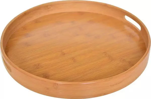 Bambum B2564 Carne - Yuvarlak Bambu Tepsi 40 Cm - Image 1