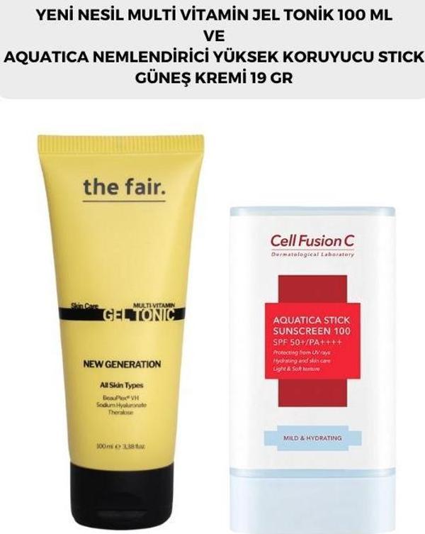 the fair. Multi Vitamin Jel Tonik 100 ml ve Cell Fusion C AQUATICA Stick Güneş Kremi 19 G - Image 1