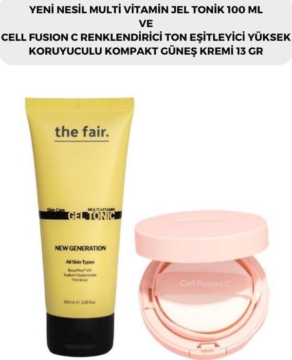 the fair. Multi Vitamin Jel Tonik 100 ml ve Cell Fusion C Renklendirici Kompakt Güneş Kremi 13 G - Image 1