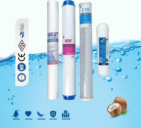 SANAYİ TİPİ 20 İNÇ KARTUŞLU 4 LÜ FİLTRE SETİ - Image 1