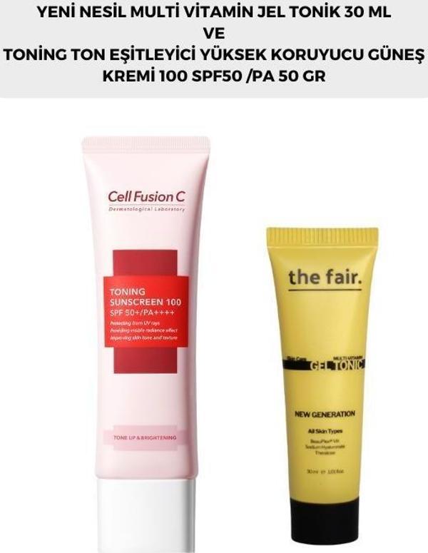 the fair. Multi Vitamin Jel Tonik 30 ml ve  Cell Fusion C Toning Güneş Kremi 50 ml - Image 1