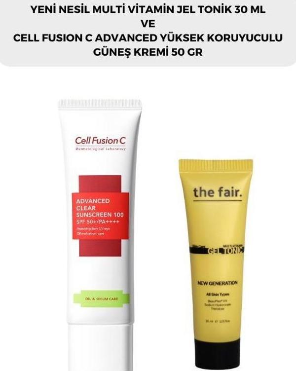 the fair. Multi Vitamin Jel Tonik 30 ml ve Cell Fusion C Advanced Clear Güneş Kremi 50 ml - Image 1