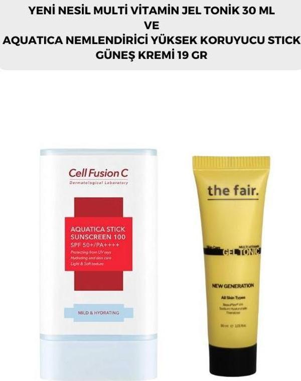 the fair. Multi Vitamin Jel Tonik 30 ml ve Cell Fusion C AQUATICA Stick Güneş Kremi 19 G - Image 1