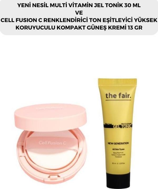 the fair. Multi Vitamin Jel Tonik 30 ml ve Cell Fusion C Renklendirici Kompakt Güneş Kremi 13 G - Image 1