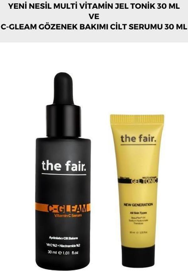 the fair. Multi Vitamin Jel Tonik 30 ml ve C-gleam Gözenek Bakımı Cilt Serumu 30 ml  - Image 1