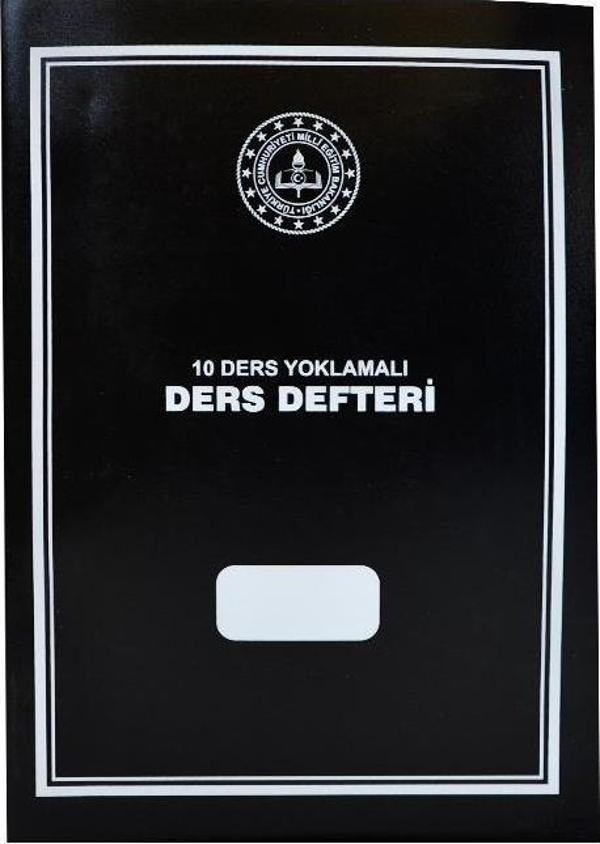 10 Ders Yoklamalı Ders Defteri 28x41 Siyah Plastik Kapak - Image 1
