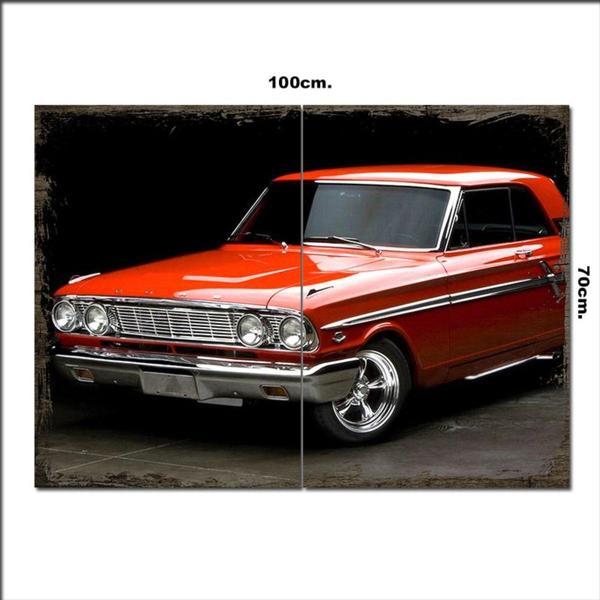 Bedeko Ahşap Tablo 1964 Ford Fairlane 500 70*100Cm - Image 1