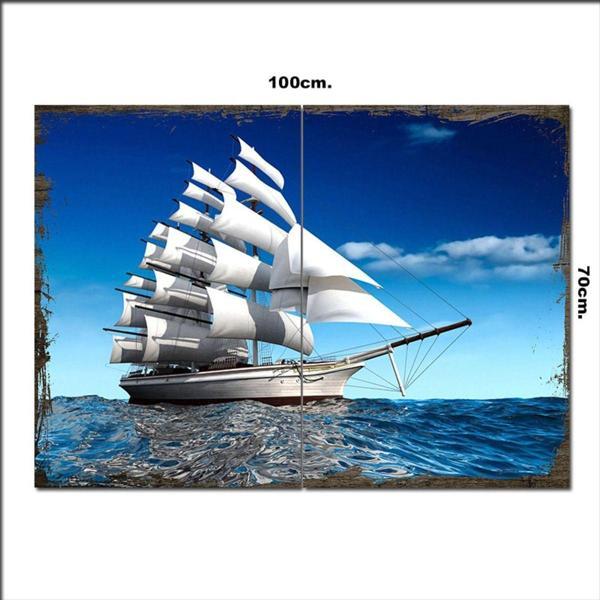 Bedeko Ahşap Tablo 3 Direkli Yat 70*100Cm - Image 1