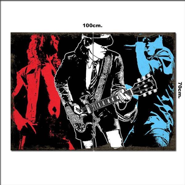 Bedeko Ahşap Tablo Ac/Dc Thunderstruck Görseli 70*100Cm - Image 1