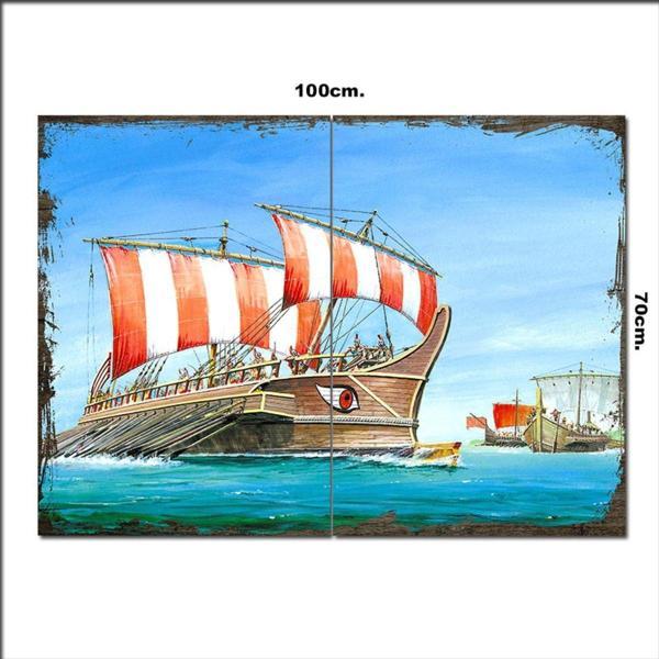 Bedeko Ahşap Tablo Ahşep Gemi 70*100Cm - Image 1