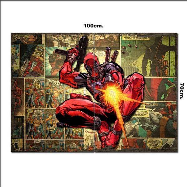 Bedeko Ahşap Tablo Deadpool Çizgi Roman Şekilli 70*100Cm - Image 1