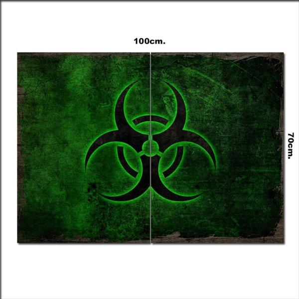 Bedeko Ahşap Tablo Biohazard Tarz 70*100Cm - Image 1