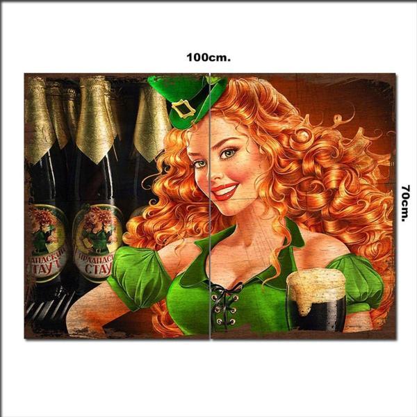Bedeko Ahşap Tablo Ale Kız Baskılı 70*100Cm - Image 1