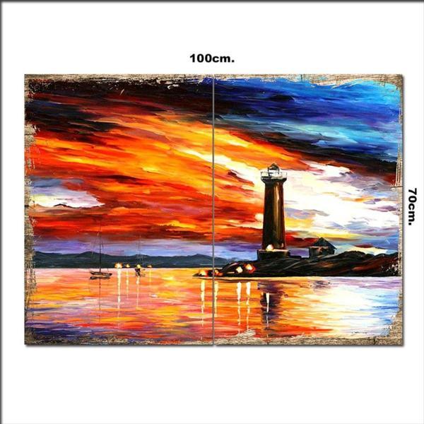 Bedeko Ahşap Tablo Deniz Feneri 70*100Cm - Image 1