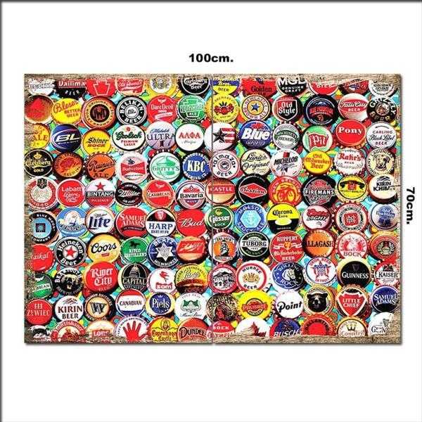 Bedeko Ahşap Tablo Bira Kapakları 70*100Cm - Image 1