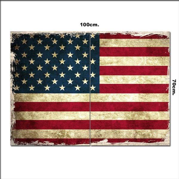 Bedeko Ahşap Tablo Amerika Bayrağı 70*100Cm - Image 1