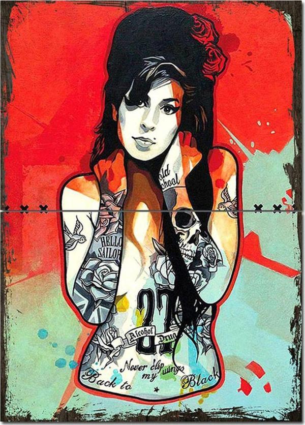 Bedeko Ahşap Tablo Amy Winehouse Mdf Tablo - Image 1