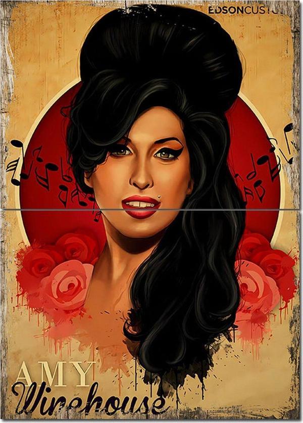 Bedeko Amy Winehouse Poster Mdf Poster 70Cmx 100Cm - Image 1