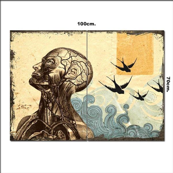 Bedeko Ahşap Tablo Anatomy 70*100Cm - Image 1