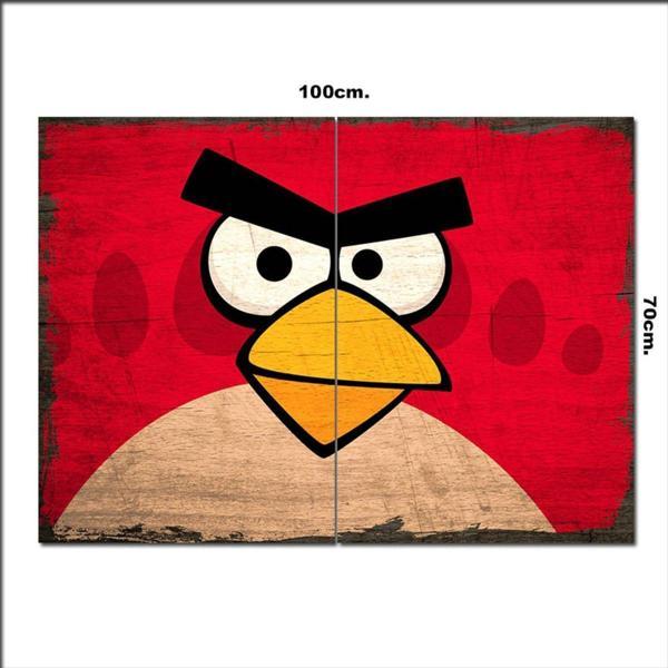 Bedeko Ahşap Tablo Angry Birds Baskılı 70*100Cm - Image 1