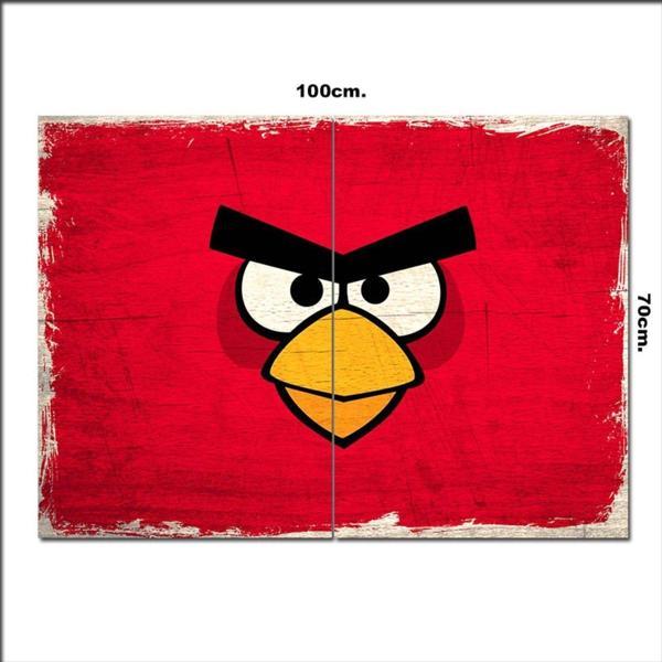 Bedeko Ahşap Tablo Angry Birds Şekilli 70*100Cm - Image 1
